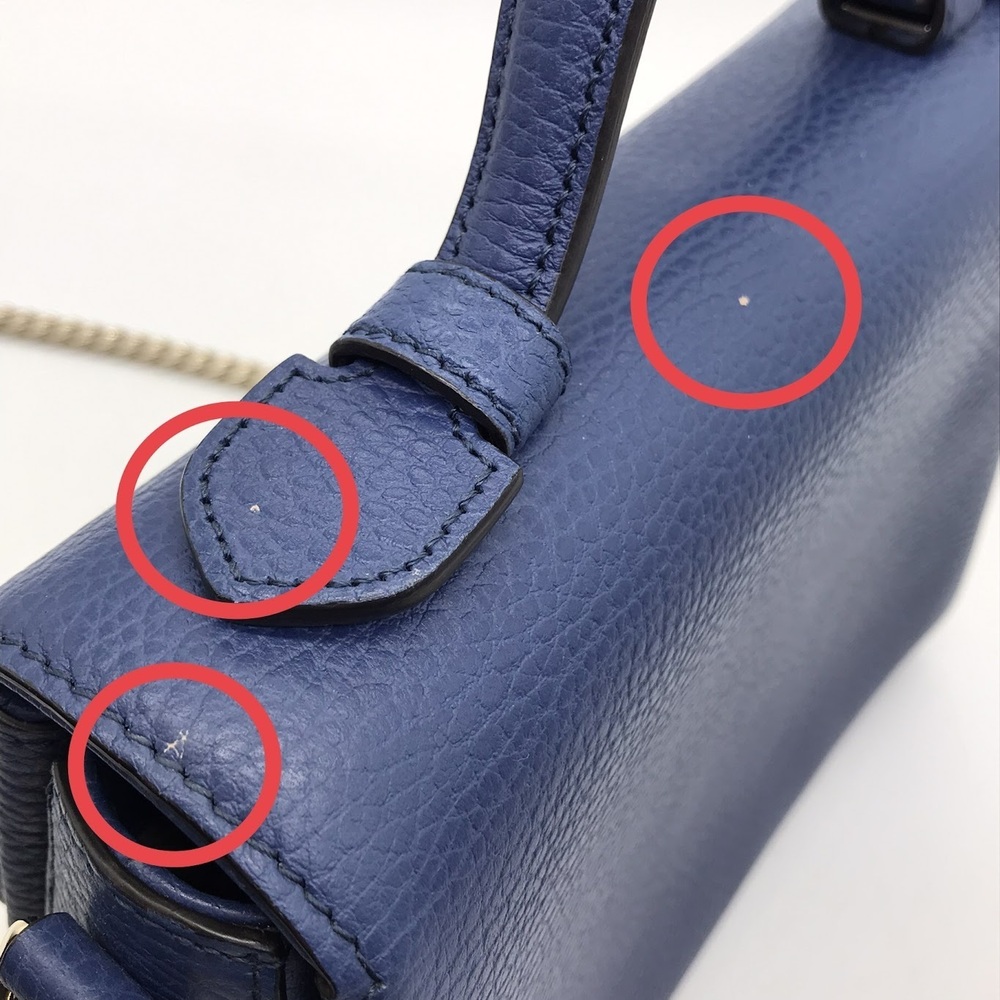Gucci GG Shoulder Bag Interlocking Chain Blue - Picture 8 of 14
